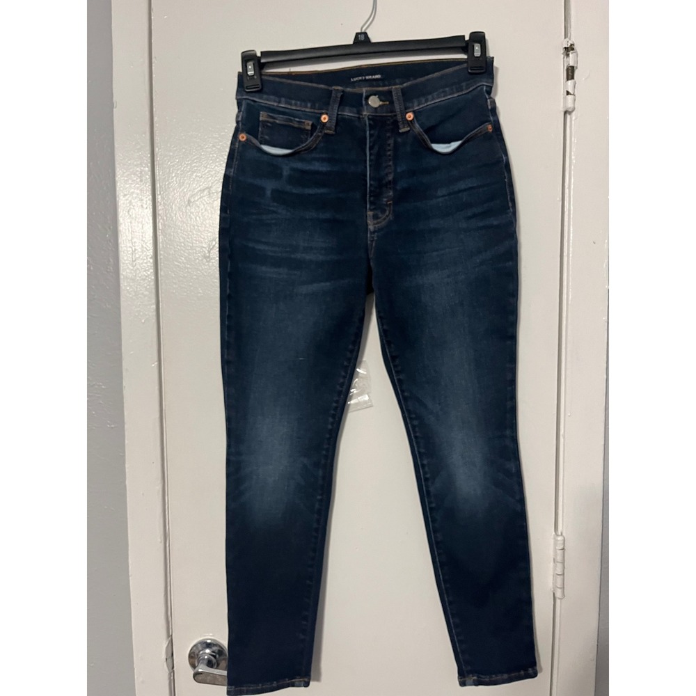 Lucky Brand Bridgette High Rise‎ Skinny Jeans Dark Wash Blue Size 8/29A